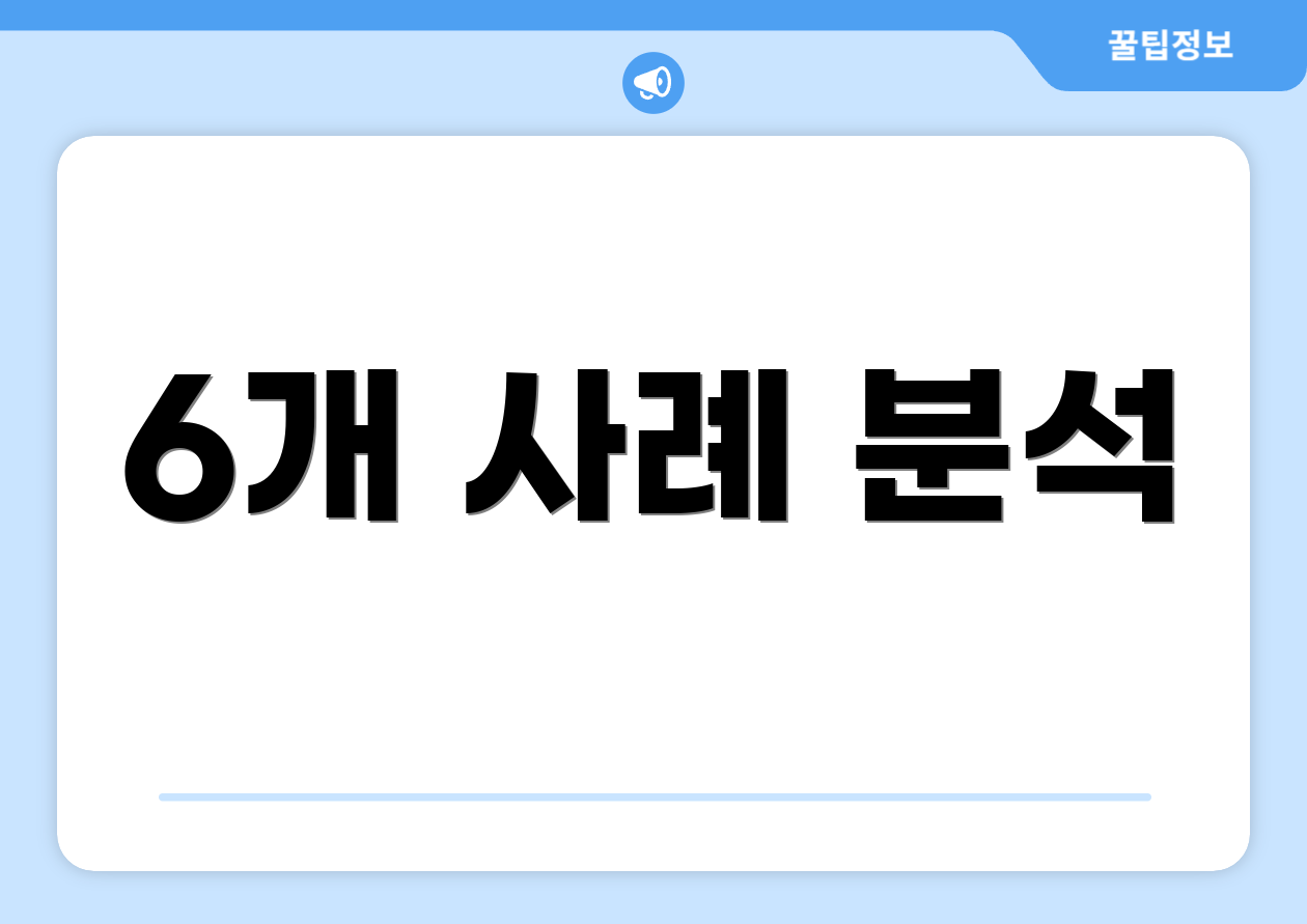 6개 사례 분석
