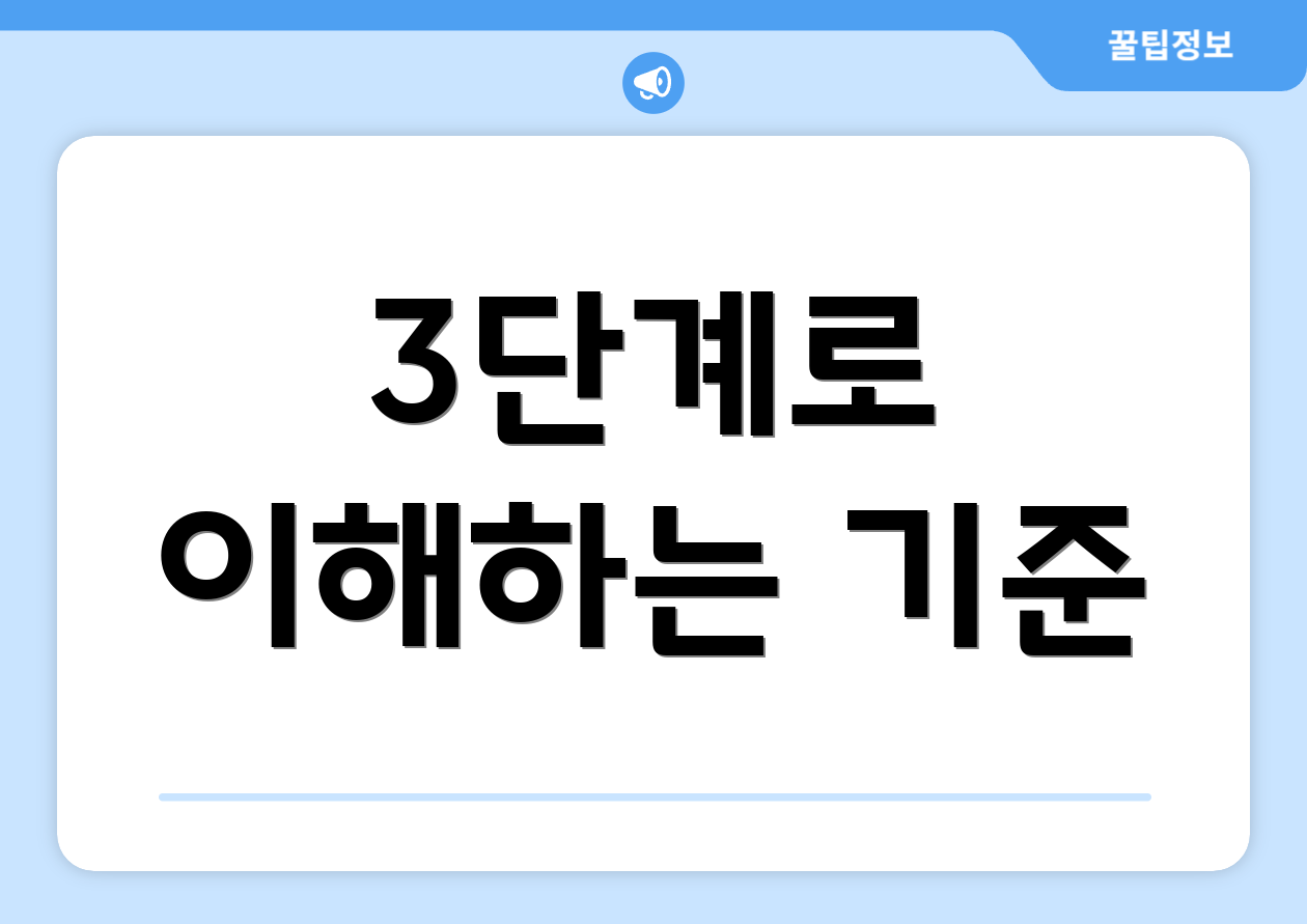 3단계로 이해하는 기준