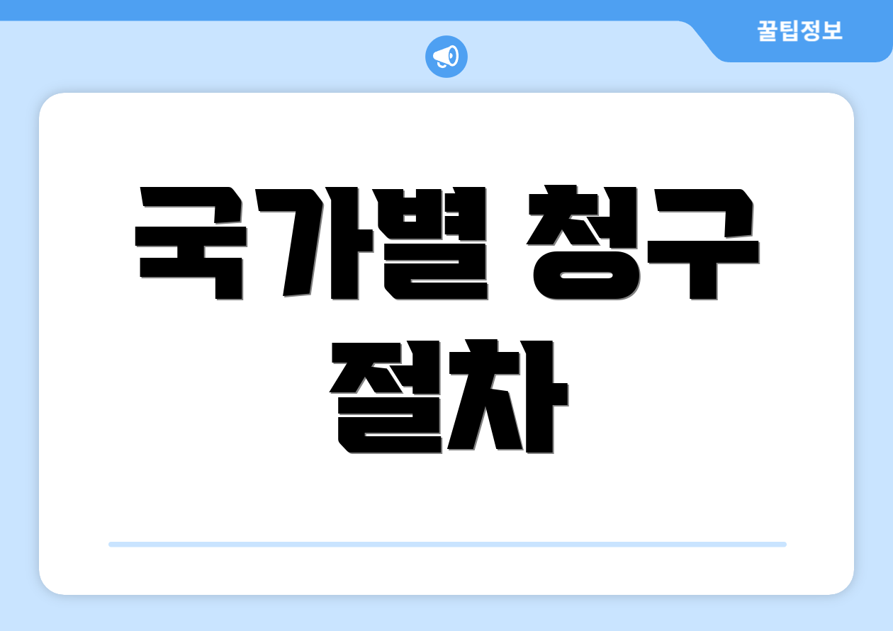 국가별 청구 절차