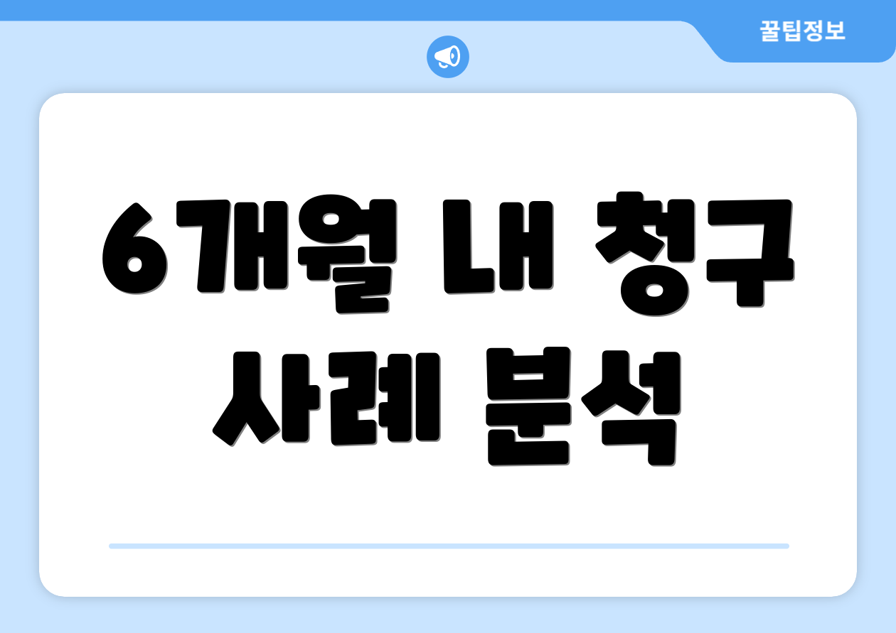 6개월 내 청구 사례 분석