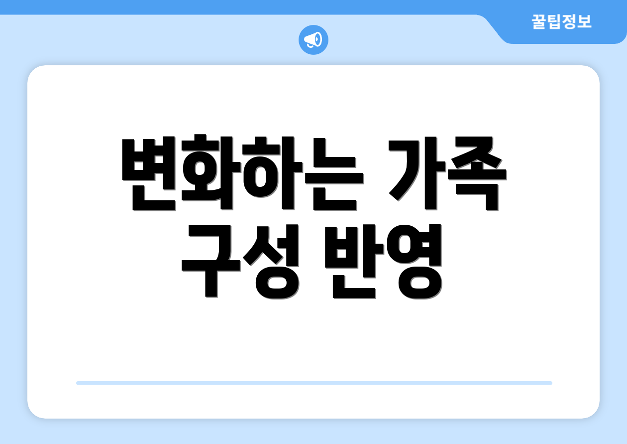 변화하는 가족 구성 반영