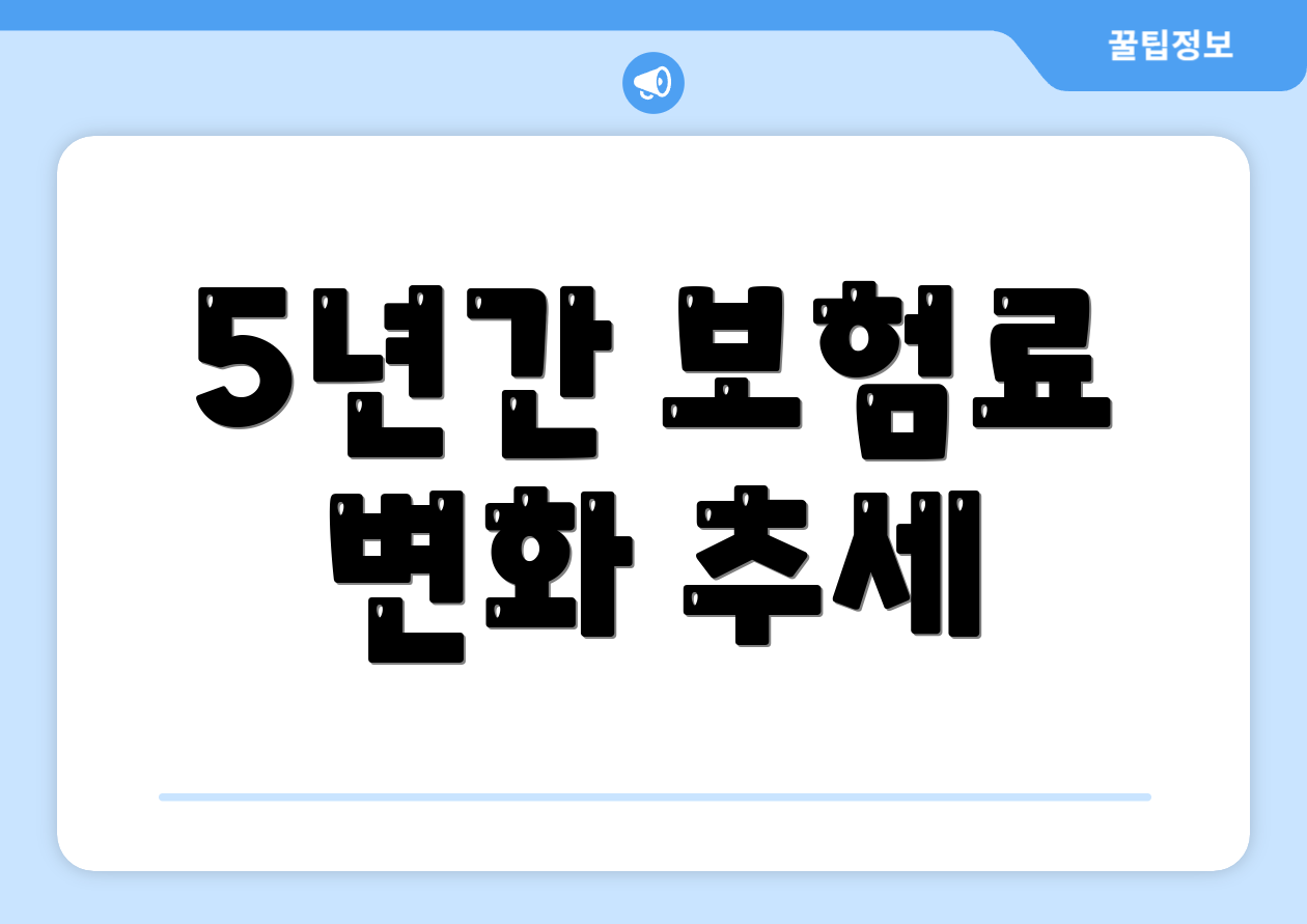 5년간 보험료 변화 추세